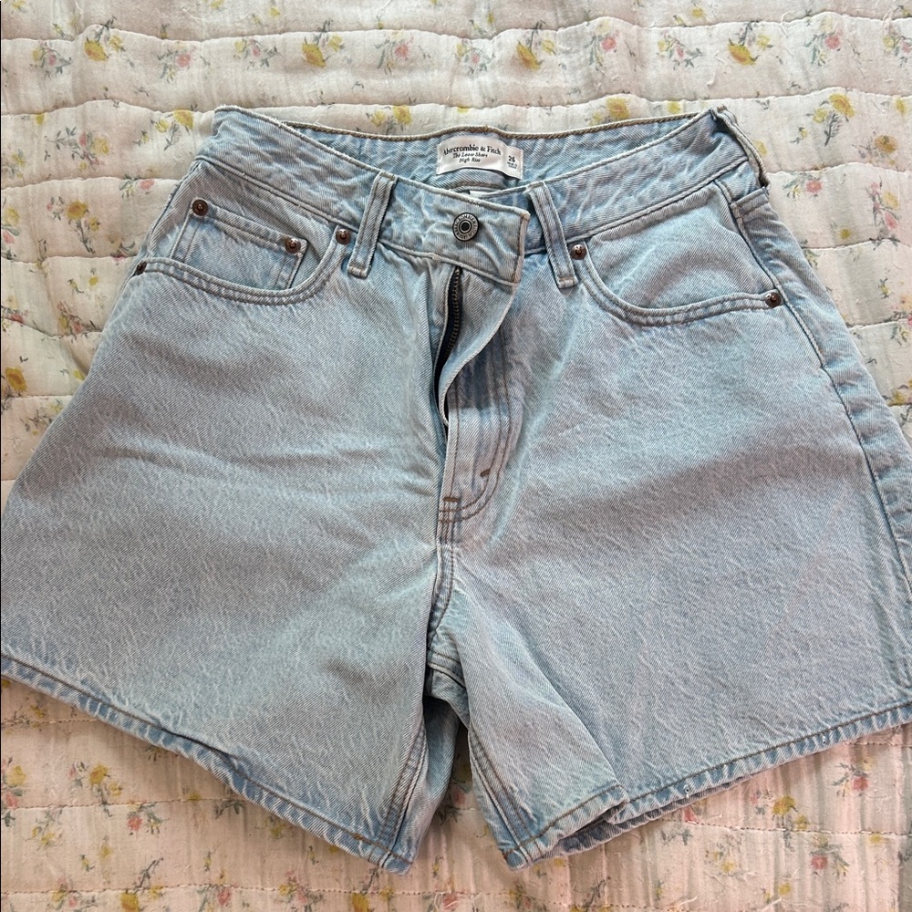 Abercrombie & Fitch Light Blue Jean Shorts